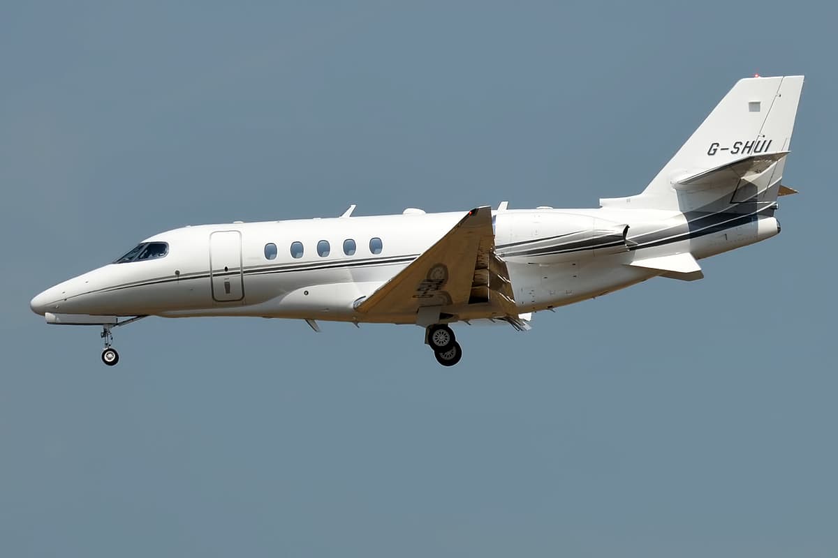 Representative private jet aircraft category — not the confirmed operating aircraft